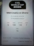 Fifa World Cup game tickets